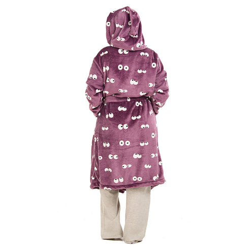 Snuggs Blanket Robe Mauve Eyes